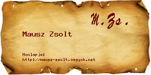 Mausz Zsolt névjegykártya